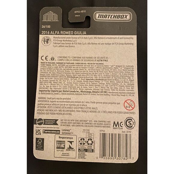 2022 Matchbox #26 2016 Alfa Romeo Giulia MONTECARLO BLUE - Picture 2 of 3
